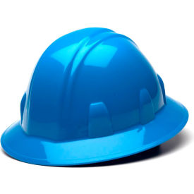 SL Series Full Brim Hard Hat Light Blue Standard Shell 4-Point Ratchet Suspension