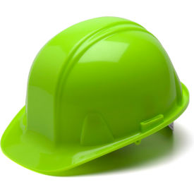 SL Series Hard Hat Hi-Vis Lime Standard Shell 4-Point Snap Lock Suspension