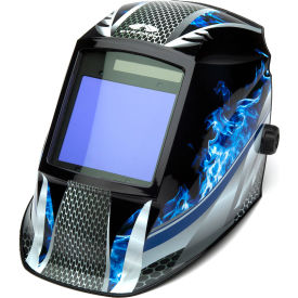Leadhead Auto-Darkening Welding Helmet - Manual 98x87mm Fire Metal