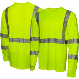 Pyramex® RLP1 Long Sleeve Pullover T-Shirt with UV Protection Class 3 2XL Hi-Vis Lime