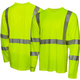 Pyramex® RLP1 Long Sleeve Pullover T-Shirt with UV Protection Class 3 L Hi-Vis Lime