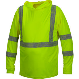Pyramex® RLPH1 Long Sleeve Pullover Hoodie with UV Protection Class 3 L Hi-Vis Lime