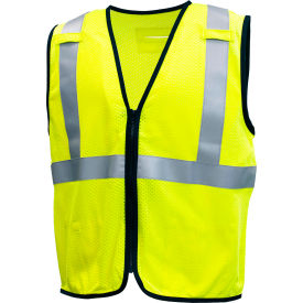 Pyramex® RVZ53FR Type R Class 3 Flame Resistant Vest 4XL Hi-Vis Lime