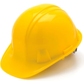 Yellow Cap Style 6 Point Snap Lock Suspension Hard Hat