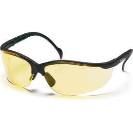 Venture Ii® Safety Glasses Amber Lens  Black Frame