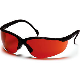 Venture Ii® Safety Glasses Sun Block Bronze Lens  Black Frame