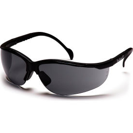 Venture Ii® Safety Glasses Gray Anti-Fog Lens  Black Frame