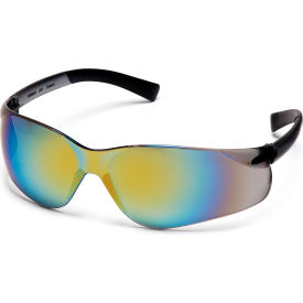 Ztek® Safety Glasses Gold Mirror Lens  Gold Mirror Frame