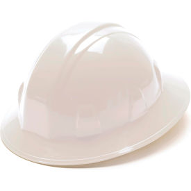White Full Brim Style 4 Point Ratchet Hard Hat