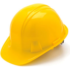 Yellow Cap Style 6 Point Ratchet Suspension Hard Hat