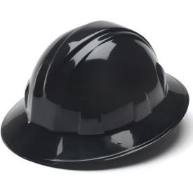 Black Full Brim Style 4 Point Ratchet Suspension Hard Hat