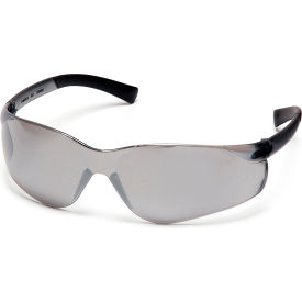 Ztek® Safety Glasses Silver Mirror Lens  Silver Mirror Frame