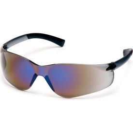 Ztek® Safety Glasses Blue Mirror Lens  Blue Mirror Frame