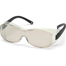 Ots® Safety Glasses Io Mirror Lens Black Temples