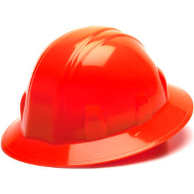 Hi Vis Orange Full Brim Style 4 Point Ratchet Hard Hat