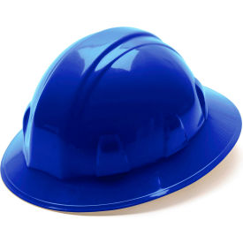 Blue Full Brim Style 4 Point Ratchet Suspension Hard Hat