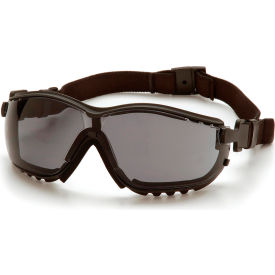 V2g® Safety Glasses Gray Anti-Fog Lens Black Strap/Temples