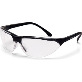 Rendezvous® Safety Glasses Clear Anti-Fog Lens  Black Frame