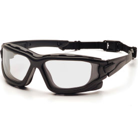 I-Force™ Safety Glasses Clear Anti-Fog Lens  Black Temples/Strap