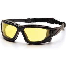 I-Force™ Safety Glasses Amber Anti-Fog Lens  Black Temples/Strap