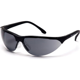 Rendezvous® Safety Glasses Gray Anti-Fog Lens  Black Frame