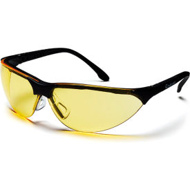 Rendezvous® Safety Glasses Amber Lens  Black Frame