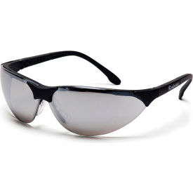 Rendezvous® Safety Glasses Silver Mirror Lens  Black Frame