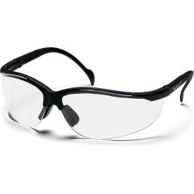 Venture Ii® Safety Glasses Clear Anti-Fog Lens  Black Frame