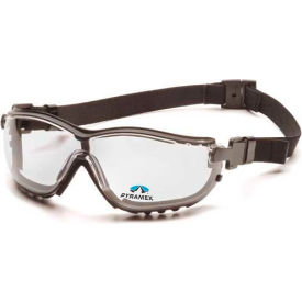 V2g Readers Safety Glasses +2.5 Clear Lens , Black Strap/Temples - Pkg Qty 6