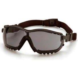 Pyramex Safety Products GB1820ST V2g® Safety Glasses Gray Anti-Fog Lens , Black Strap/Temples image.