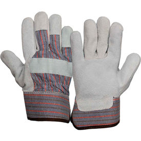 Pyramex Safety Products GL1001WXL Split Cowhide Leather Palm Gloves with Rubberized Safety Cuff, Size XL image.