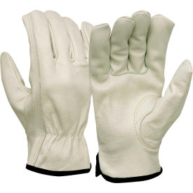 Pyramex Safety Products GL2004KL Grain Cowhide Driver Gloves with Keystone Thumb, Size Large image.