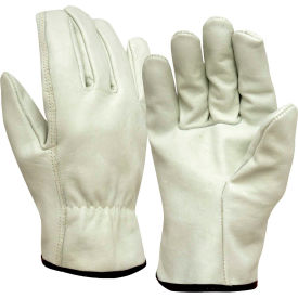 Pyramex Safety Products GL2004L Grain Cowhide Driver Gloves with Staight Thumb, Size Large image.