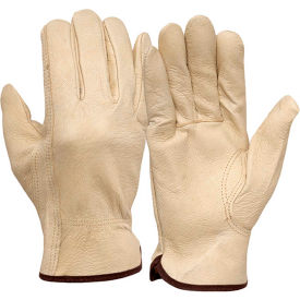 Pyramex Safety Products GL4001KL Pigskin Leather Drivers Gloves with Keystone Thumb, Size Large image.