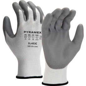 Pyramex Safety Products GL403CM Polyurethane HPPE Liner A2 Cut Premium Cut-Resistant Gloves, Size Medium image.