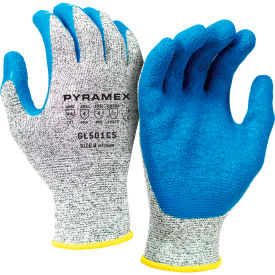 Pyramex Safety Products GL501C5L GL501C5 Series Crinkle Latex Gloves, Size Large image.