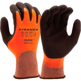 Pyramex Safety Products GL502L Full Drip Sandy Latex Liquid Proof Gloves, Size Large image.