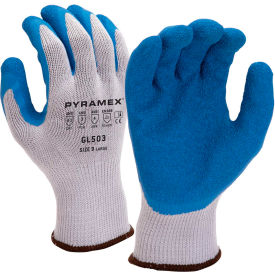 Pyramex Safety Products GL503L Crinkle Latex Knit Liner Gloves, Size L image.