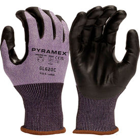 Pyramex® Cut Resistant Gloves Micro Foam Nitrile Coated ANSI A4 S Gray/Purple