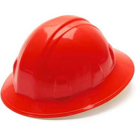 Pyramex Safety Products HP24120 Red Full Brim Style 4 Point Ratchet Suspension Hard Hat image.