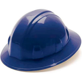 Blue Full Brim Style 4 Point Ratchet Suspension Hard Hat - Pkg Qty 12