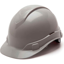 Pyramex Safety Products HP44112 Ridgeline Cap Style Hard Hat, Gray, 4-Point Ratchet Suspension image.