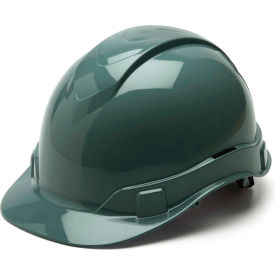 Pyramex Safety Products HP44113 Ridgeline Cap Style Hard Hat, Slate Gray, 4-Point Ratchet Suspension image.