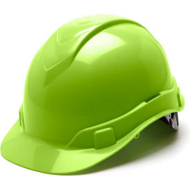 Pyramex Safety Products HP44131 Ridgeline Cap Style Hard Hat, Hi-Vis Green, 4-Point Ratchet Suspension image.