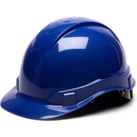 Pyramex Safety Products HP46160 Ridgeline Cap Style Hard Hat, Blue, 6-Point Ratchet Suspension image.