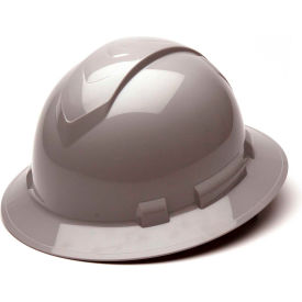 Pyramex Safety Products HP54112 Ridgeline Full Brim Hard Hat, Gray, 4-Point Ratchet Suspension image.