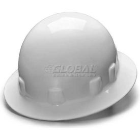 Pyramex Safety Products HPS24110 White Full Brim 4 Point Ratchet Sleek Shell Hard Hat image.