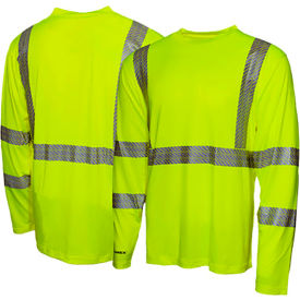 Pyramex® RLP1 Long Sleeve Pullover T-Shirt with UV Protection Class 3 M Hi-Vis Lime