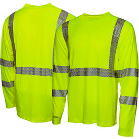 Pyramex® RLP1 Long Sleeve Pullover T-Shirt with UV Protection Class 3 2XL Hi-Vis Lime