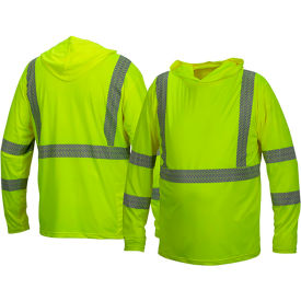 Pyramex® RLPH1 Long Sleeve Pullover Hoodie with UV Protection Class 3 2XL Hi-Vis Lime